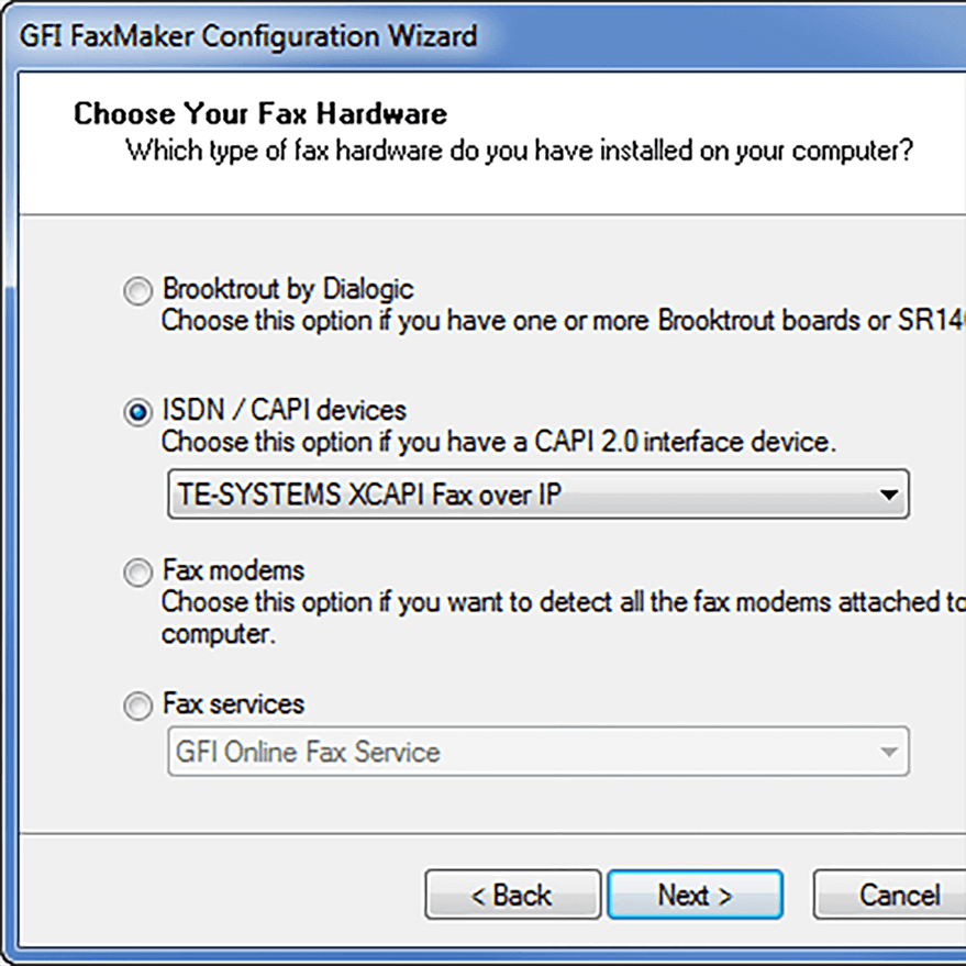 Configuration wizard hardware