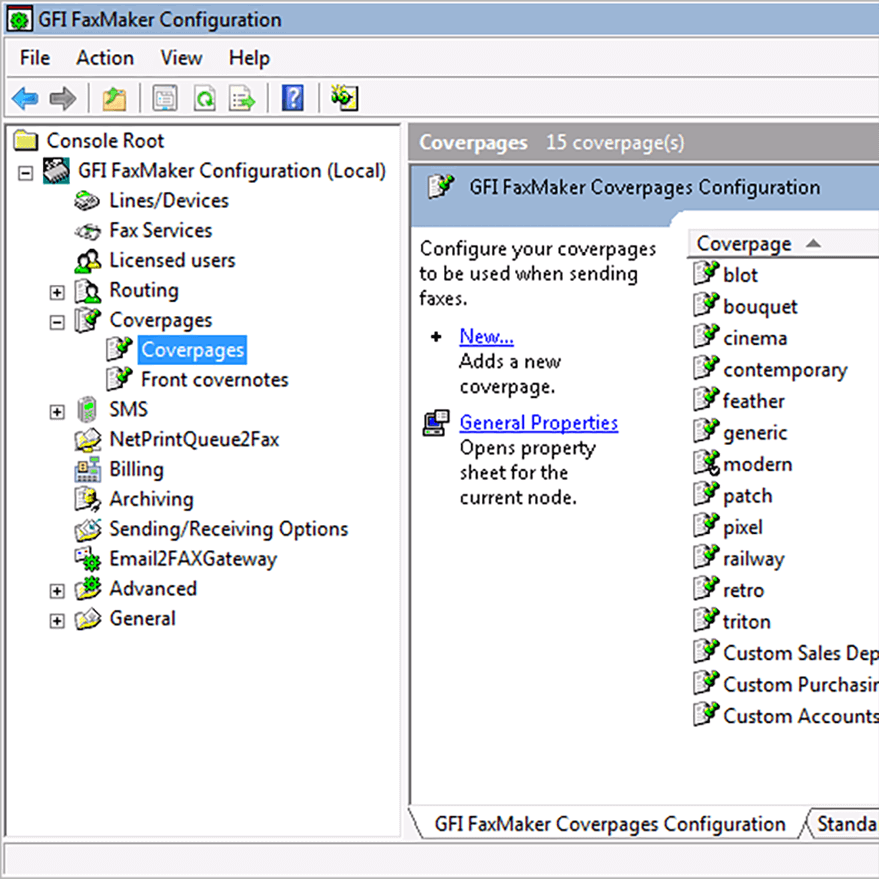 	Create cover pages for groups of users