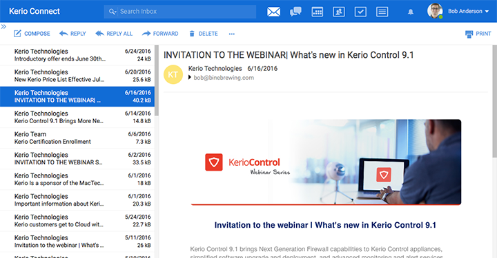 Kerio Connect - UI